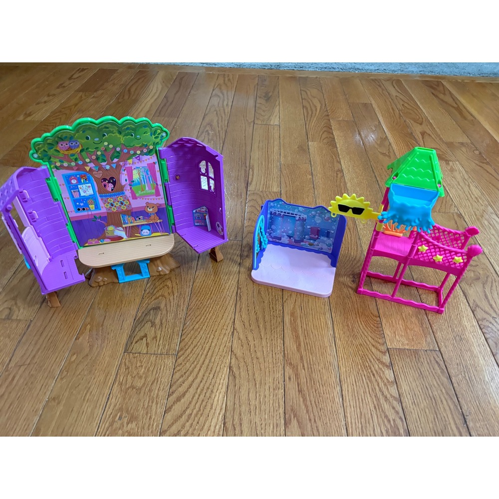 Barbie Club Chelsea Treehouse Playset and Dreamtopia Mermaid Slide Lot Mattel